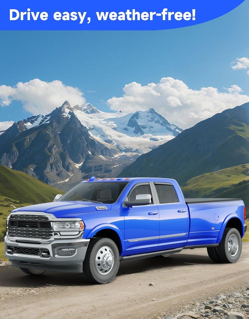 Breejoy in-Channel Window Rain Guards Fit for Dodge RAM Big Horn 2500 3500 2019-2026 Crew Cab Truck,Extra Durable Visors Vent Visors Window Deflector Vent Shades Car Accessories -4 pcs - Image 2